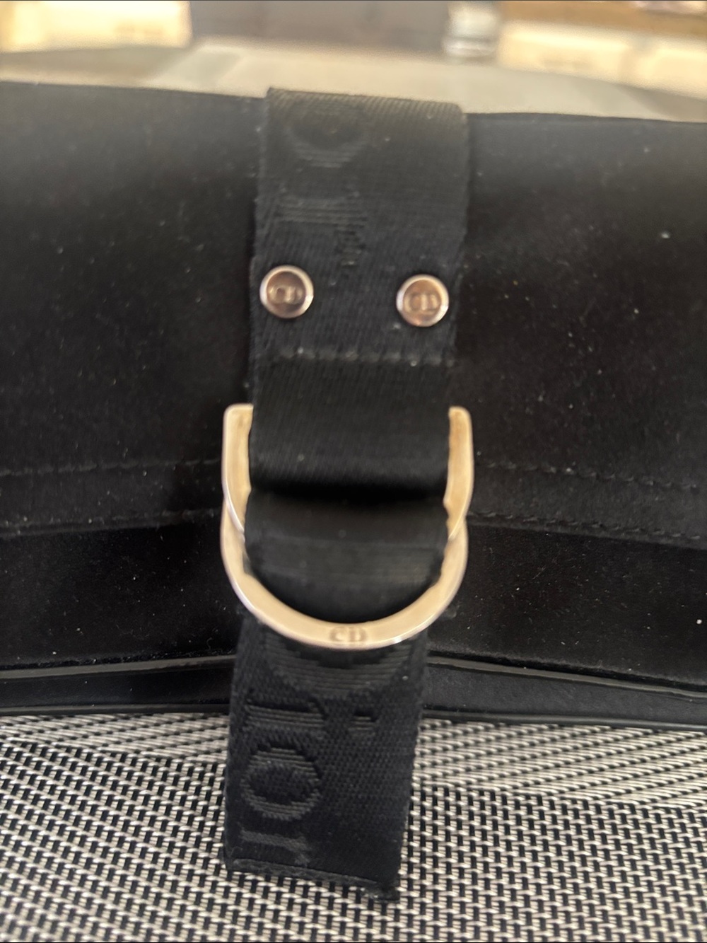 Dior Black Crossbody Bag with Silver Chain - Picture 4 of 9